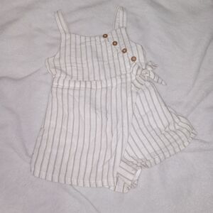Haute Hippie Tan and White Striped Romper Size 4t